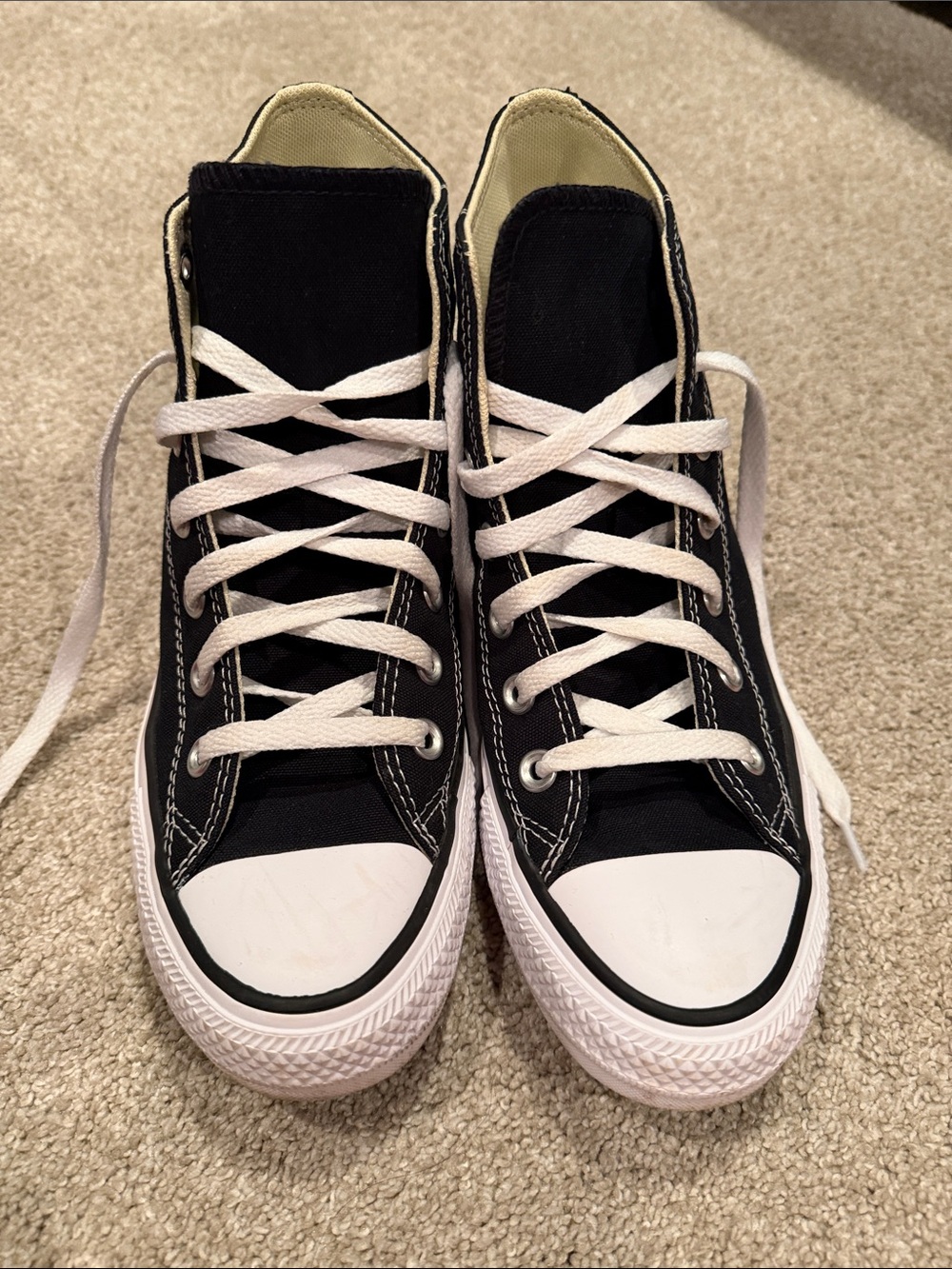 Converse Black & White Chuck Taylor High Top Sneakers - Picture 4 of 5
